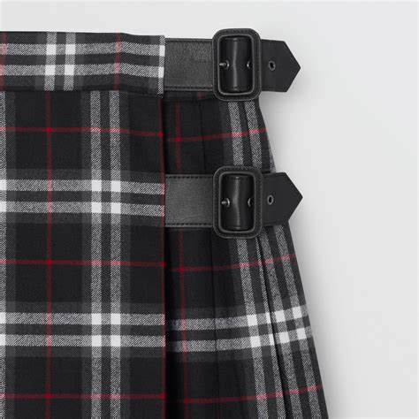 burberry vintage check wool kilt